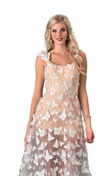 3 of 4 Terani 2111P4045 Dress Ivory-Nude