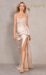 3 of 4 Terani 2111P4063 Dress Champagne