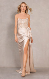 1 of 4 Terani 2111P4063 Dress Champagne