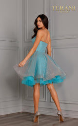 2 of 3 Terani 2111P4245 Dress Silver-Aqua