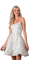 3 of 4 Terani 2111P4246 Dress Ivory