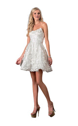 1 of 4 Terani 2111P4246 Dress Ivory
