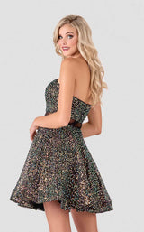 4 of 4 Terani 2111P4247 Dress Black-Multi