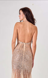 11 of 12 Terani 2111P4059 Dress Nude