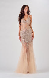 2 of 12 Terani 2111P4059 Dress Nude