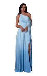 1 of 4 Terani 2112E4924 Dress Blue-Ombre