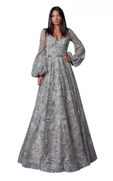 1 of 4 Terani 2112M5407 Dress Silver