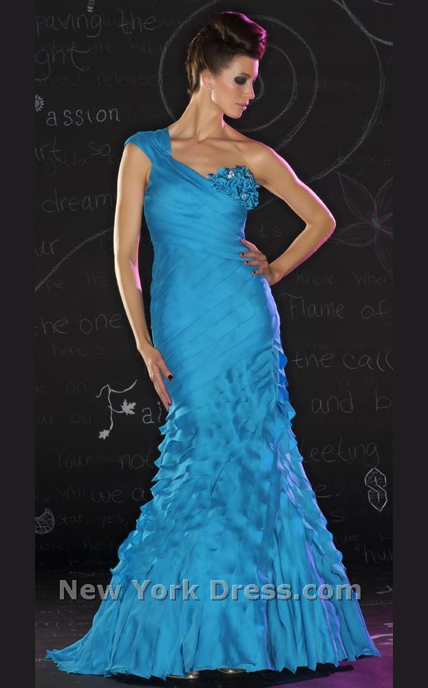 Mac Duggal 5141D Peacock/Blue