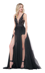 1 of 10 Colors Dress 2117 Black-Nude