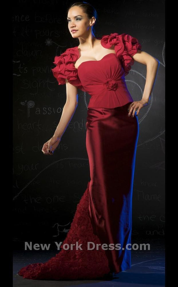 Mac Duggal 5248D Claret Red