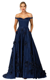 1 of 4 Cecilia Couture 2144 Navy