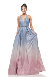 1 of 8 Colors Dress 2155 Dress Blue-Pink