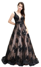 1 of 4 Cecilia Couture 2176 Black-Nude