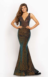 1 of 4 Johnathan Kayne 2202 Dress Black-Multi