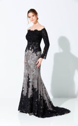 1 of 5 Ivonne D 220D30 Dress Black-Charcoal