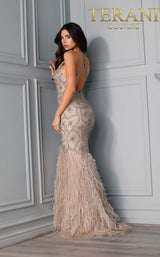 2 of 3 Terani 2215GL0104 Dress Taupe