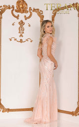 2 of 3 Terani 2215GL0106 Dress Blush