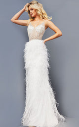 1 of 3 Jovani 08525 Off White