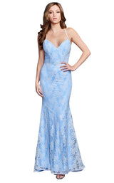 1 of 8 Nina Canacci 2313 Dress Ivory-Blue