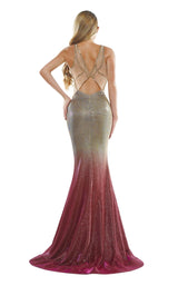 2 of 4 Colors Dress 2350 Dress Gold-Fuschia