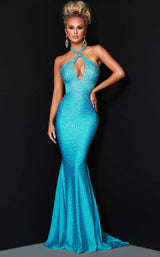 3 of 8 Johnathan Kayne 2401 Dress Turquoise