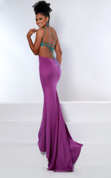 3 of 6 Johnathan Kayne 2402 Dress Teal-Purple