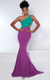 2 of 6 Johnathan Kayne 2402 Dress Teal-Purple
