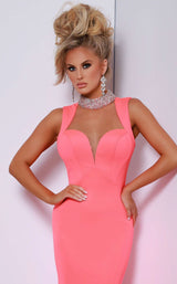 4 of 6 Johnathan Kayne 2403 Dress Hot-Coral