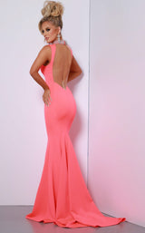 3 of 6 Johnathan Kayne 2403 Dress Hot-Coral