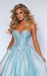 5 of 8 Johnathan Kayne 2411 Dress Aqua-Silver