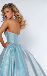 8 of 8 Johnathan Kayne 2411 Dress Aqua-Silver