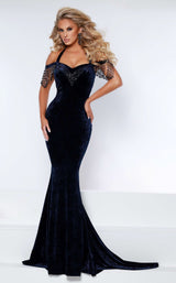 2 of 6 Johnathan Kayne 2415 Dress Navy