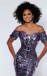 5 of 6 Johnathan Kayne 2417 Dress Purple-Multi