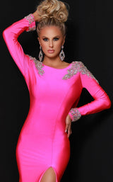4 of 4 Johnathan Kayne 2436 Dress Hot-Pink