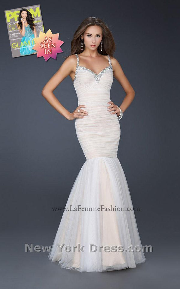 La Femme 17508 White/Nude