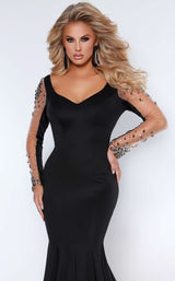 4 of 6 Johnathan Kayne 2441 Dress Black