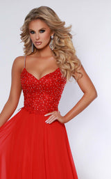 6 of 8 Johnathan Kayne 2447 Dress Cherry