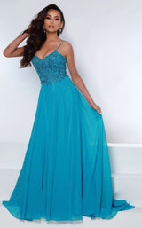 3 of 8 Johnathan Kayne 2447 Dress Ocean