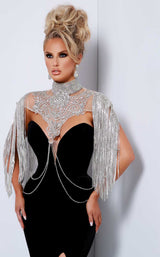 3 of 4 Johnathan Kayne 2469 Dress Black-Clear