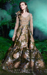 2 of 3 MNM Couture 2498 Dress Olive