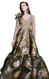 1 of 3 MNM Couture 2498 Dress Olive