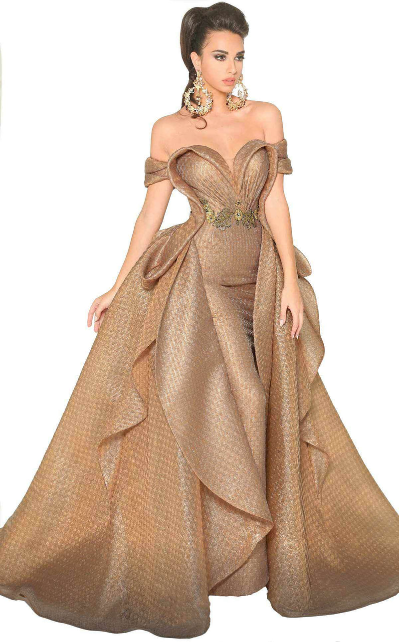 MNM Couture 2527 Dress Gold