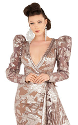 7 of 8 MNM Couture 2563 Dress Beige