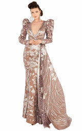 3 of 8 MNM Couture 2563 Dress Beige