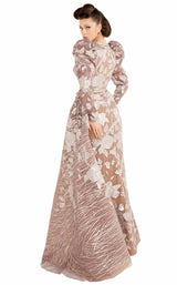 4 of 8 MNM Couture 2563 Dress Beige