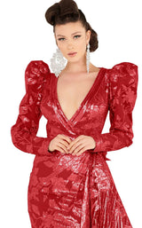 6 of 8 MNM Couture 2563 Dress Red