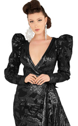 5 of 8 MNM Couture 2563 Dress Black