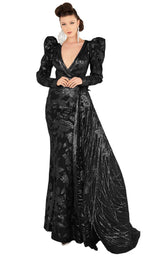 1 of 8 MNM Couture 2563 Dress Black