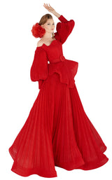 5 of 11 MNM Couture 2568 Dress Red