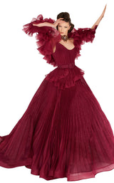 5 of 11 MNM Couture 2570 Dress Cherry